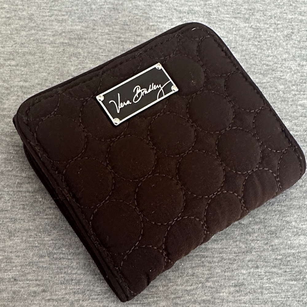 Vera Bradley Dark Brown Quilted Wallet